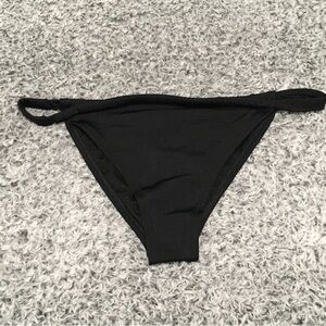 Shade & Shore Womens XL (16) Black Low Rise High Leg Extra Cheeky Bikini Bottom